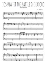 Téléchargez l'arrangement pour piano de la partition de Joshua fit the battle of Jericho en PDF